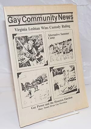 Image du vendeur pour GCN: Gay Community News; the weekly for lesbians and gay males; vol. 9, #22, December 19, 1981; Virginia Lesbian Wins Custody Hearing mis en vente par Bolerium Books Inc.