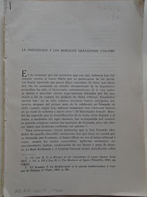 Seller image for La Inquisicin y los Moriscos Granadinos (1526-1580). for sale by Carmichael Alonso Libros
