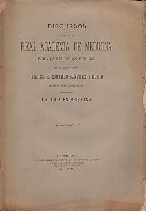 Seller image for LA DUDA EN MEDICINA for sale by Libreria 7 Soles