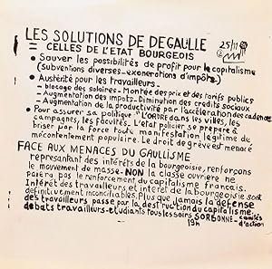 Les solutions de De Gaulle = celles de lÉtat bourgeis