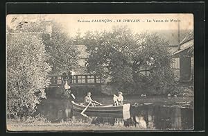 Carte postale Le Chevain, Les Vannes du Moulin