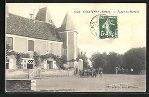 Carte postale Chentenay, Place du Marché