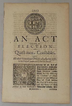 An Act Concerning the Election of Quest-men, Constables, and all other subordinate Officers whats...