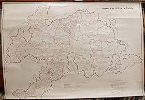 Karte der Diözese Fulda. Maßstab 1:200 000. Entwurf: Geistl. Rat E. Gumbel, Fulda.