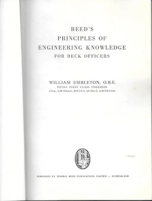 REED'S PRINCIPLES OF ENGINEERING KNOWLEDGE FOR DECK OFFICERS