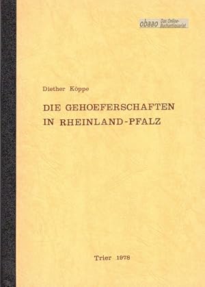 Die Gehöferschaften in Rheinland-Pfalz