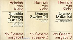 Heinrich von Kleist : Gedichte Dramen I + Dramen II + Dramen III