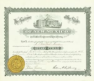 The Governor of the State of New Mexico.do hereby Appoint and Commission him as Notary Public (19...