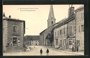 Carte postale St-Laurent-du-Jura, Rue de Champagnole