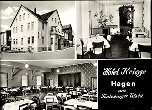 Bild des Verkufers fr Ansichtskarte / Postkarte Hagen am Teutoburger Wald, Hotel Kriege, Innenansicht zum Verkauf von akpool GmbH