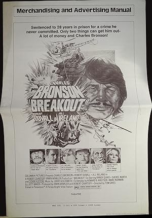 Immagine del venditore per Breakout Pressbook 1975 Charles Bronson, Robert Duvall venduto da AcornBooksNH