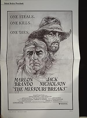 Imagen del vendedor de The Missouri Breaks Pressbook 1976 Marlon Brando, Jack Nicholson a la venta por AcornBooksNH