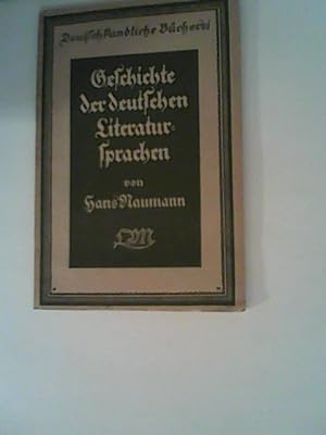 Bild des Verkufers fr Geschichte der deutschen Literatursprachen zum Verkauf von ANTIQUARIAT FRDEBUCH Inh.Michael Simon