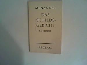 Imagen del vendedor de Menander. Das Schiedsgericht. Komdie in fnf Akten. a la venta por ANTIQUARIAT FRDEBUCH Inh.Michael Simon