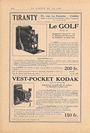 Immagine del venditore per Le Golf-Vest-Pocket Kodak / Sport et tourisme, Mestre&Blatg. Pubblicita 1926 venduto da libreria biblos