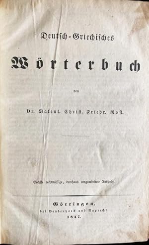 Deutsch=Griechisches Wörterbuch.