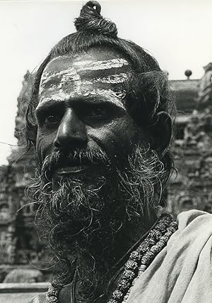 India Sadhu Portrait Old Photo Defossez 1970's