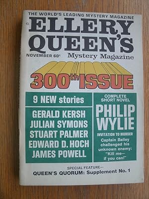 Bild des Verkufers fr Ellery Queen's Mystery Magazine November 1968 zum Verkauf von Scene of the Crime, ABAC, IOBA