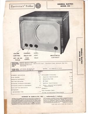 Image du vendeur pour Photofact Folder 69-9 General Electric Model 814 mis en vente par Reflection Publications