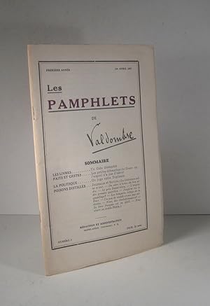 Seller image for Les Pamphlets de Valdombre. Premire anne. No. 5. 1 avril 1937 for sale by Librairie Bonheur d'occasion (LILA / ILAB)