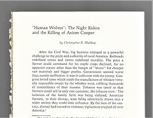 Immagine del venditore per Human Wolves: The Night Riders And The Killing Of Axiom Cooper venduto da Legacy Books II