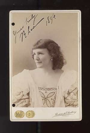 Cabinet card photograph signed "Yours truly Reha 1896"