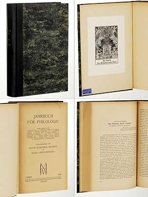 Jahrbuch für Philologie. Band I. Hrsg. von Victor Klemperer, Dresden und Eugen Lerch, München
