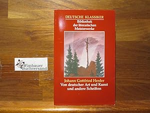 Image du vendeur pour Von deutscher Art und Kunst und anderen Schriften. Johann Gottfried Herder / Deutsche Klassiker mis en vente par Antiquariat im Kaiserviertel | Wimbauer Buchversand