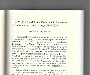 Seller image for She Made A Tradition: Katherine S. Bowersox And Women At Berea College, 1907-1937 for sale by Legacy Books II