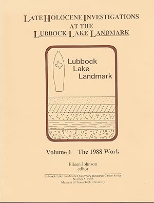 Immagine del venditore per Late Holocene Investigations at the Lubbock Lake Landmark venduto da Whitledge Books