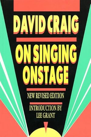 Imagen del vendedor de On Singing Onstage a la venta por GreatBookPrices