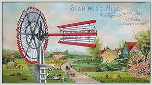 Flint & Walling Mfr Co (1875) Star Wind Mill : Manufactured in All Sizes. 21 Years in Constant Us...
