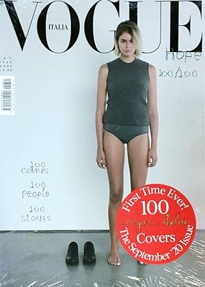 Imagen del vendedor de Vogue Italia Magazine September 2020 KAIA BERGER Cover 100 of 100 HOPE a la venta por Magscorner