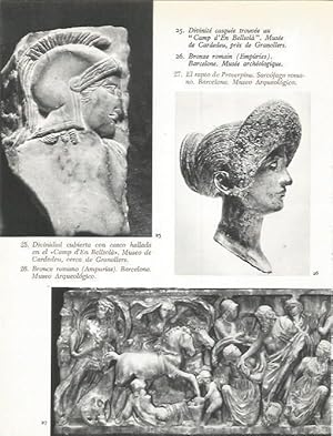 Bild des Verkufers fr LAMINA 20683: Divinidad con casco, Bronce romano y El rapto de Prosepirna zum Verkauf von EL BOLETIN