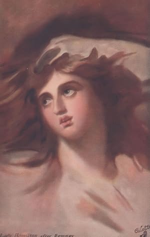 Lady Hamilton After George Romney Nelson Rare Oilette Painting Postcard