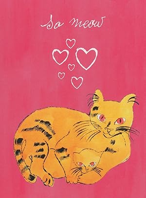 Bild des Verkufers fr Andy Warhol So Meow Cat & Kitten Painting Postcard zum Verkauf von Postcard Finder