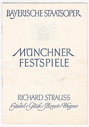 Programmheft Bayerische Staatsoper 1959 Tagesprogramm ARABELLA - Münchner Festspiele - Richard St...