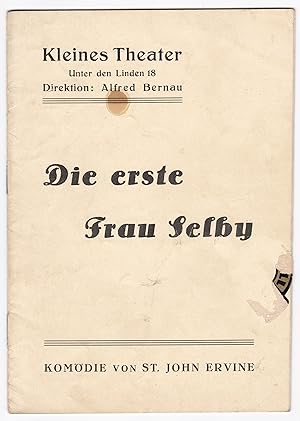 Programmheft 1938 Berlin Kleines Theater unter den Linden 18, Direktion: Alfred Bernau - Die erst...