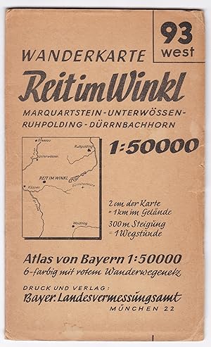 Wanderkarte Reit im Winkl. 93 West. 1:50000. Marquartstein, Unterwössen, Ruhpolding, Dürrnbachhorn