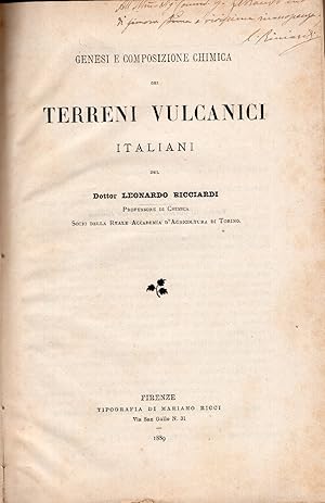 Genesi e composizione chimica dei terreni vulcanici italiani