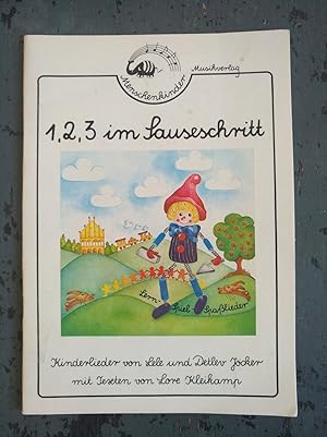 Bild des Verkufers fr 1,2,3 im Sauseschritt - Kinderlieder von Lele und Detlev Jcker mit Texten von Lore Kleikamp zum Verkauf von Versandantiquariat Cornelius Lange