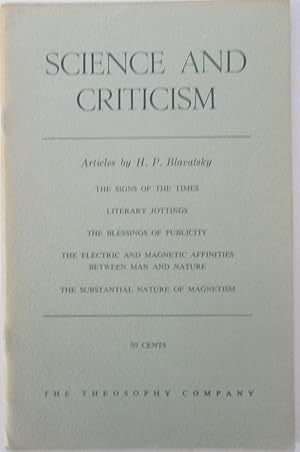 Science and Criticism. Articles by H.P. Blavatsky