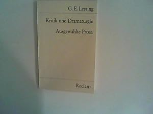 Image du vendeur pour Kritik und Dramaturgie: Ausgewhlte Prosa mis en vente par ANTIQUARIAT FRDEBUCH Inh.Michael Simon