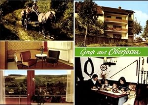 Bild des Verkufers fr Ansichtskarte / Postkarte Oberjossa Breitenbach am Herzberg, Gasthof Jossatal, Kutschpartie, Innen- und Aussenansicht - Besitzer: Paul Koch zum Verkauf von akpool GmbH