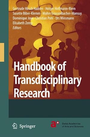 Bild des Verkufers fr Handbook of Transdisciplinary Research zum Verkauf von moluna