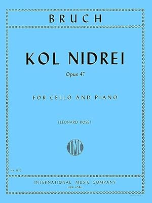 Seller image for BRUCH M. - Kol Nidrei Op.47 para Violoncello y Piano (Rose) for sale by Mega Music