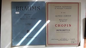 Imagen del vendedor de Brahns Waltzes Op.39 & Chopin Impromptus for Piano Solo. a la venta por Goldstone Rare Books