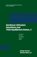 Bild des Verkufers fr Nonlinear Diffusion Equations and Their Equilibrium States, 3 zum Verkauf von moluna