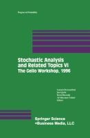 Image du vendeur pour Stochastic Analysis and Related Topics VI mis en vente par moluna