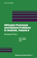 Immagine del venditore per Diffusion Processes and Related Problems in Analysis, Volume II venduto da moluna